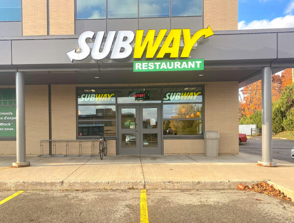 Subway Rue Neuve Subway opérés par le Groupe Restos Bégin au Québec